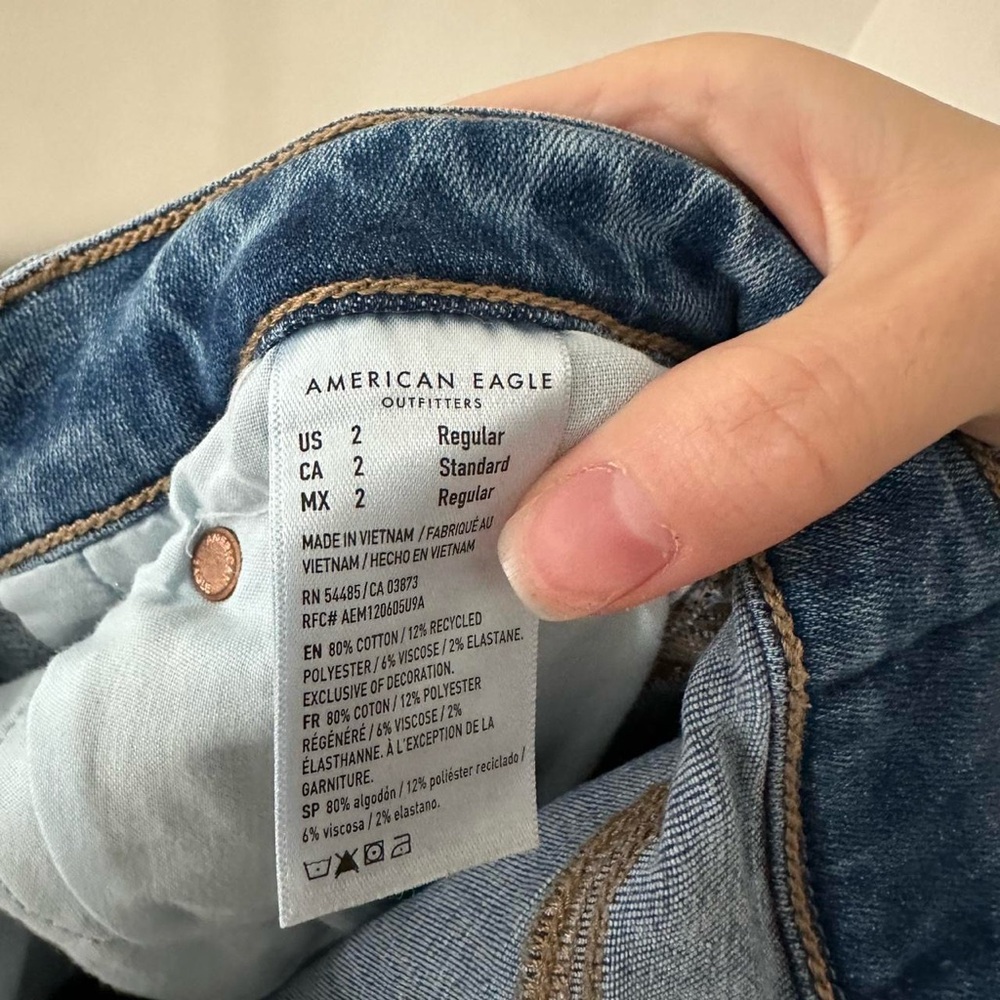 American Eagle Outfitters Blue Flare Wide Leg Jeans - Picture 5 of 6